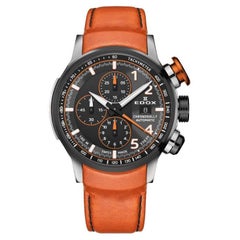 Edox Montre chronographe à cadran gris tachymétrique pour hommes 01129TGNOCOGNO