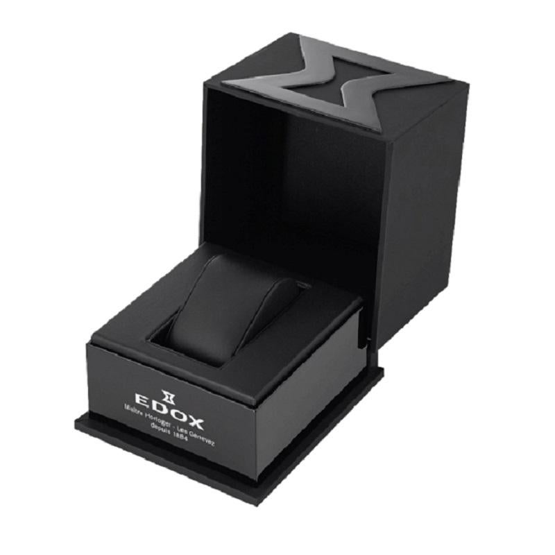 Edox Neptunian Automatik-Herrenuhr mit schwarzem Zifferblatt  80120357JMNID für Damen oder Herren im Angebot