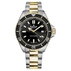 Edox Neptunian Automatic Date Black Dial Men's Watch  80120357JMNID