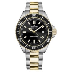 Reloj Edox Neptunian Automático Fecha Esfera Negra Hombre 80120357JMNID