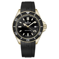 Montre Hommes Edox Neptunian Date Automatic Black Dial 8012037JCANID