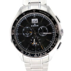 Edox Silver C1 Chronograph Special Edition Champion Big Date Steel 10026 3ca Wat