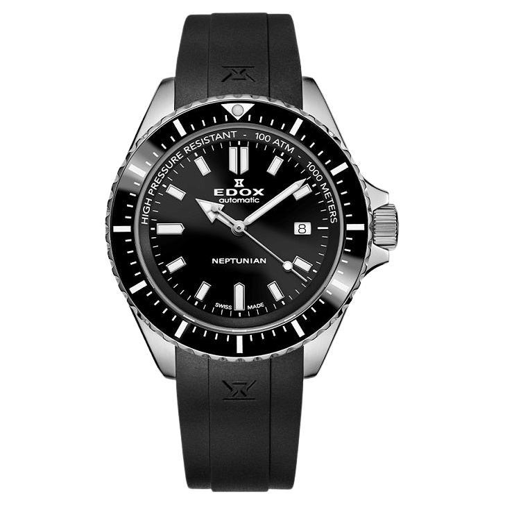 Edox Skydiver Neptunian Automatic Black Dial Men's Watch 801203NCANIN For Sale