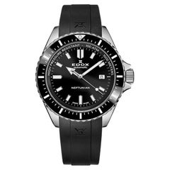 Used Edox Skydiver Neptunian Automatic Black Dial Men's Watch 801203NCANIN