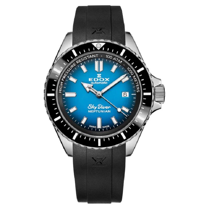 Edox Skydiver Neptunian Automatic Men's Watch 801203NCABUIDN In New Condition For Sale In Wilmington, DE