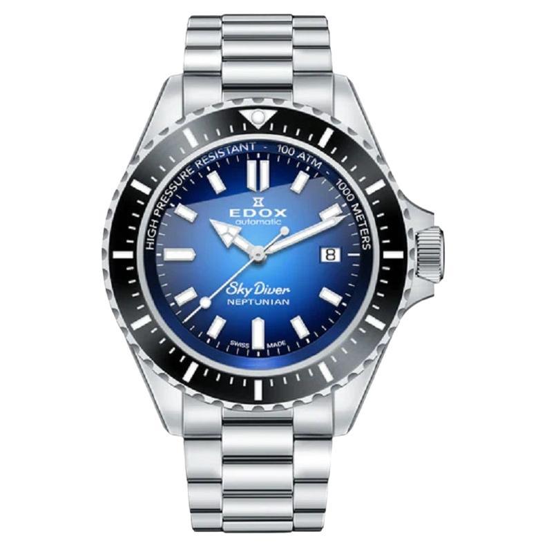 Edox Skydiver Neptunian Automatic Men's Watch 801203NMBUIDN For Sale