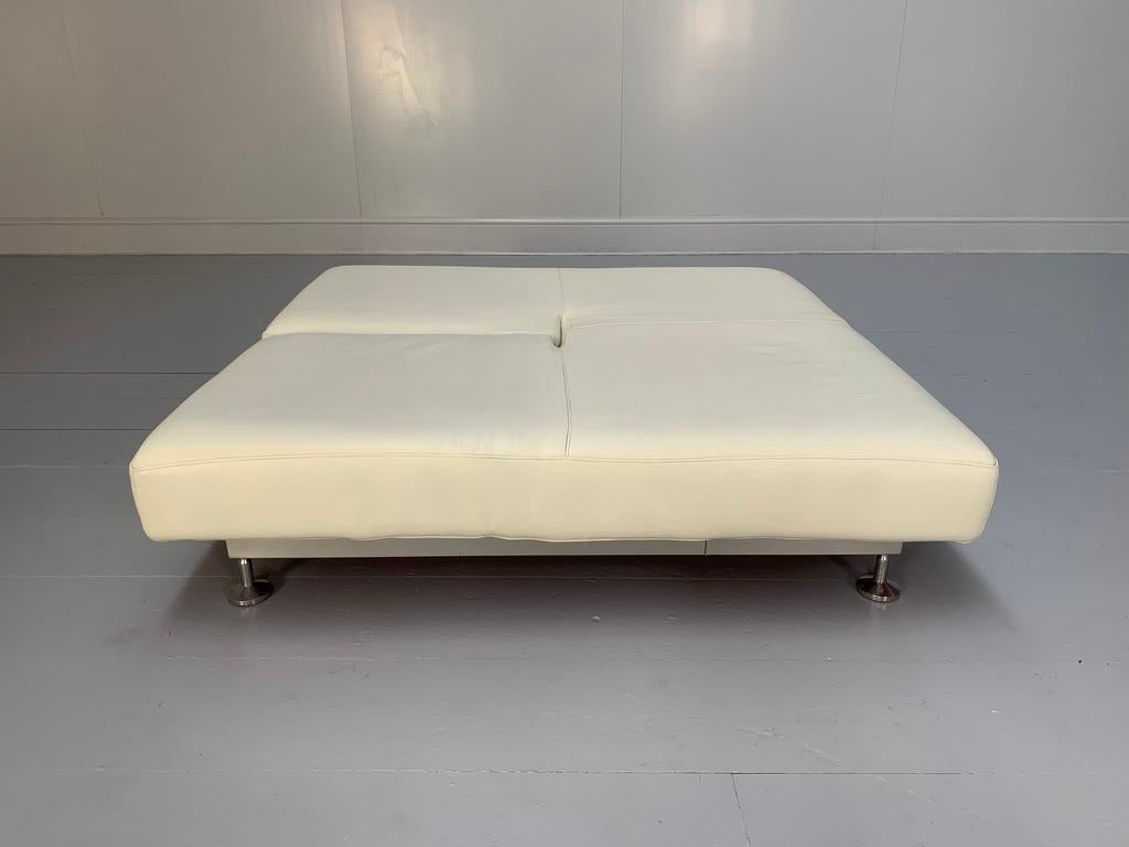 Fauteuil de canapé multifonctionnel Damier en cuir blanc Edra en vente 5