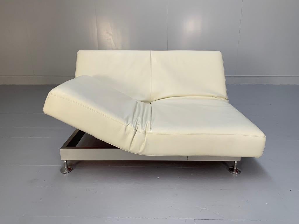 Fauteuil de canapé multifonctionnel Damier en cuir blanc Edra Bon état - En vente à Barrowford, GB