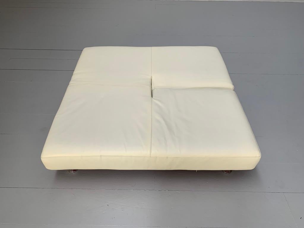 Fauteuil de canapé multifonctionnel Damier en cuir blanc Edra en vente 4