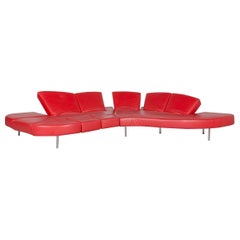 Edra Flap Designer Leather Sofa Red Corner Sofa Real Leather Couch Function