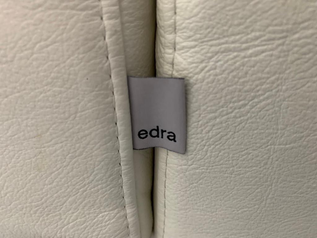 Edra „Flap FLP010 DX“ Sofa mit Klappe - In weißem Leder im Angebot 3