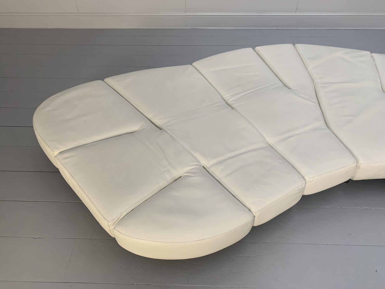 Edra “Flap FLP010 SX” Sofa – In White Leather For Sale 3