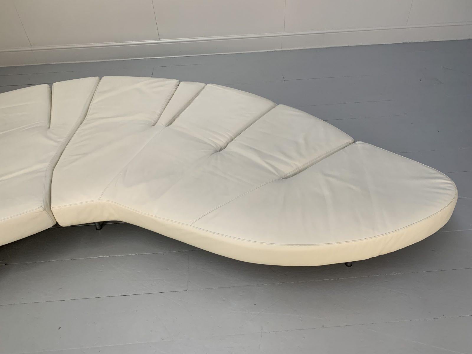 Edra “Flap FLP010 SX” Sofa – In White Leather For Sale 4