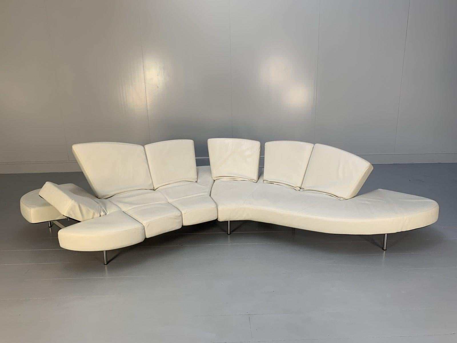 XXIe siècle et contemporain Edra Canapé FLP010 SX - En cuir blanc en vente