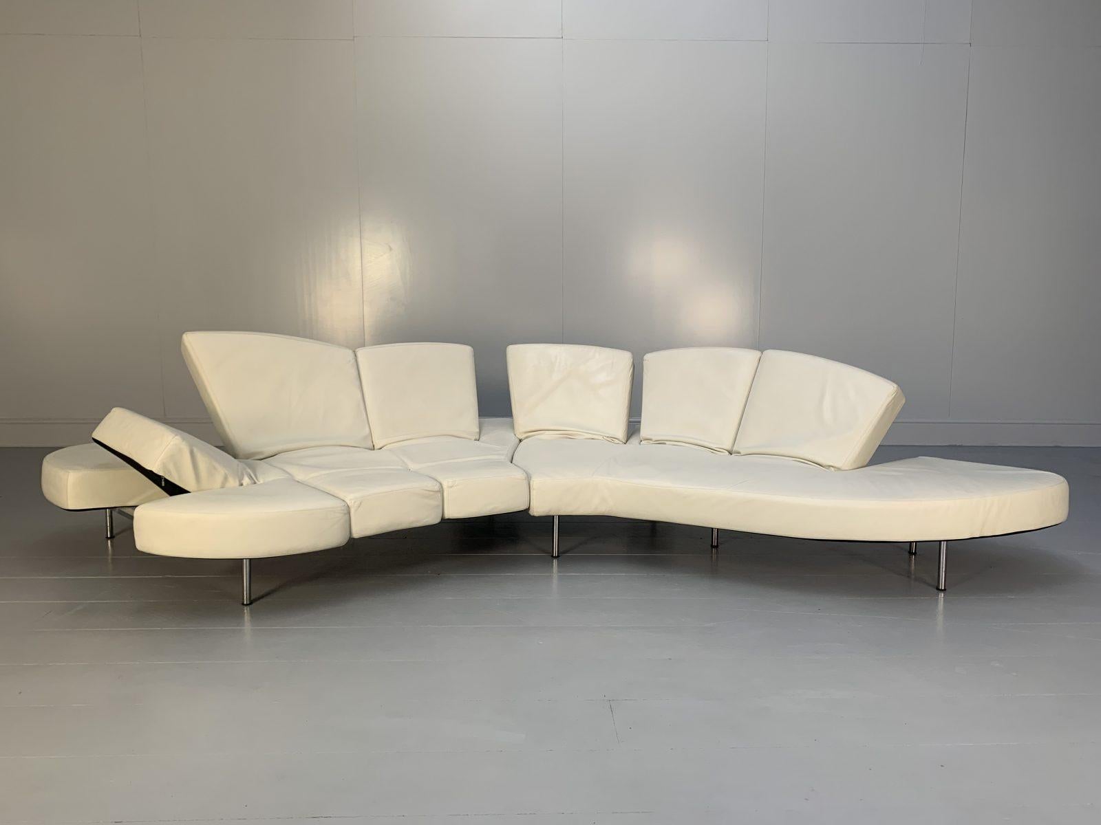 Edra Flap FLP010 SX Sofa - in weißem Leder im Angebot 1