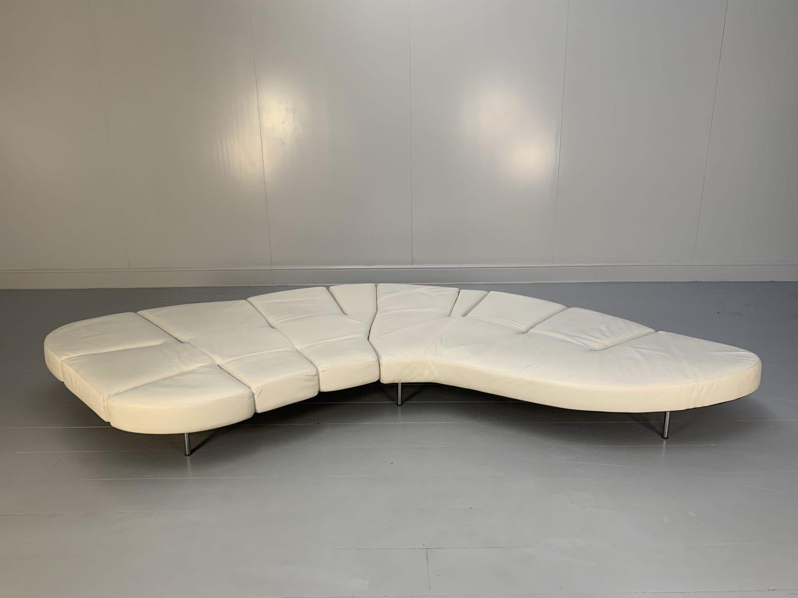 Edra “Flap FLP010 SX” Sofa – In White Leather For Sale 1