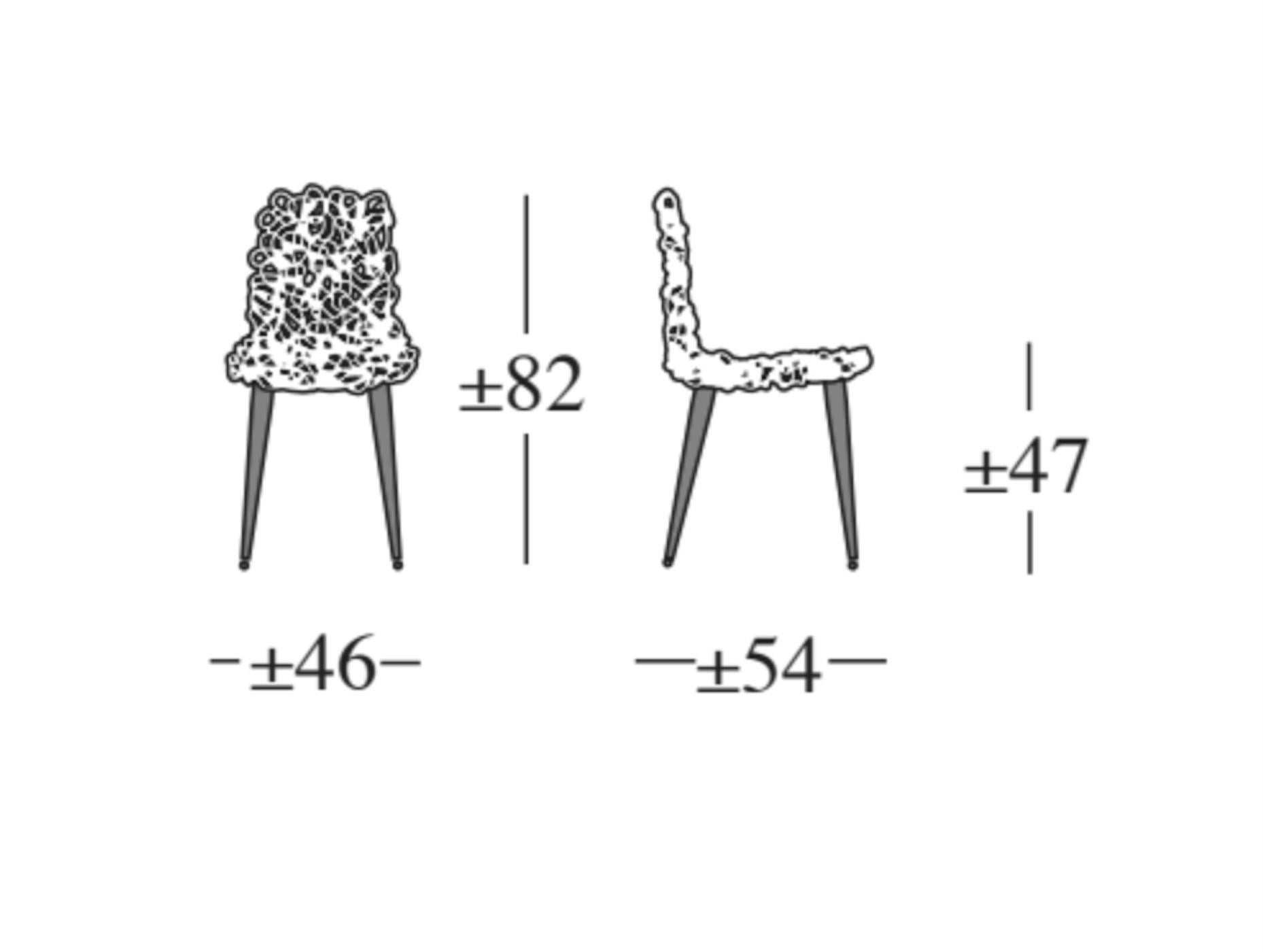 Hand-Woven Edra Gina Chair - Rosso Rubino by Jacopo Foggini