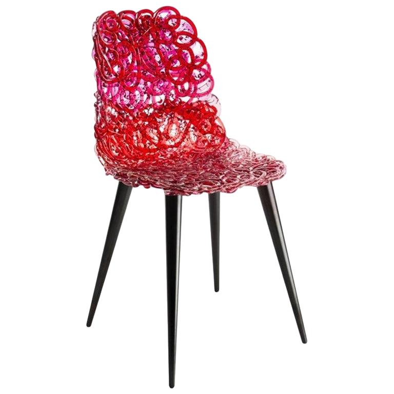Edra Gina Chair - Rosso Rubino by Jacopo Foggini