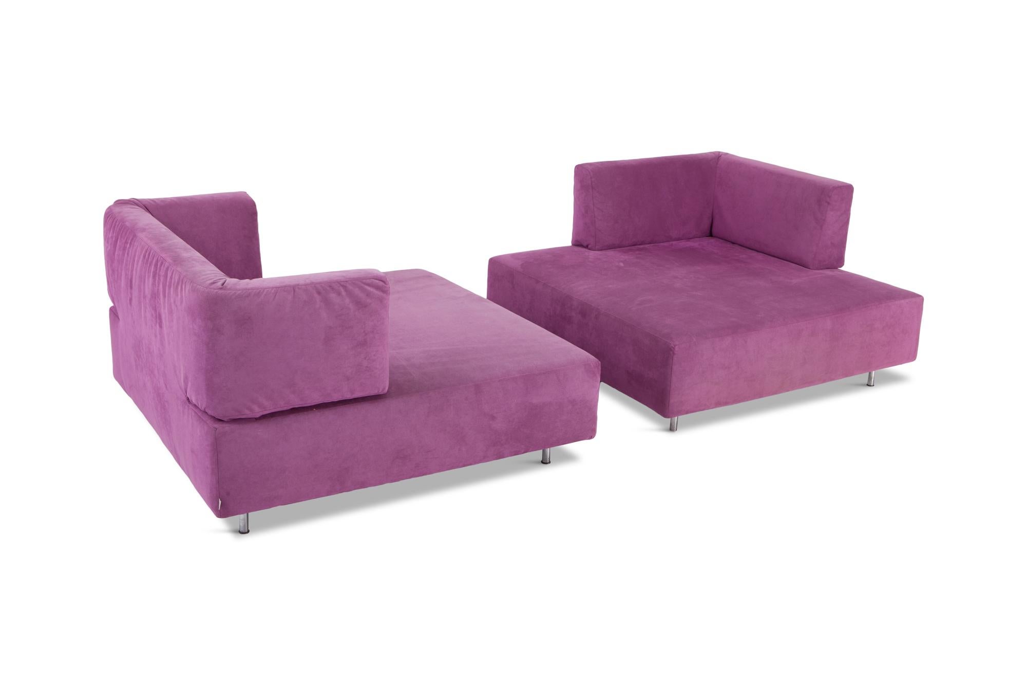 Modern Edra L'Homme et la Femme Modular Sofa by Francesco Binfaré