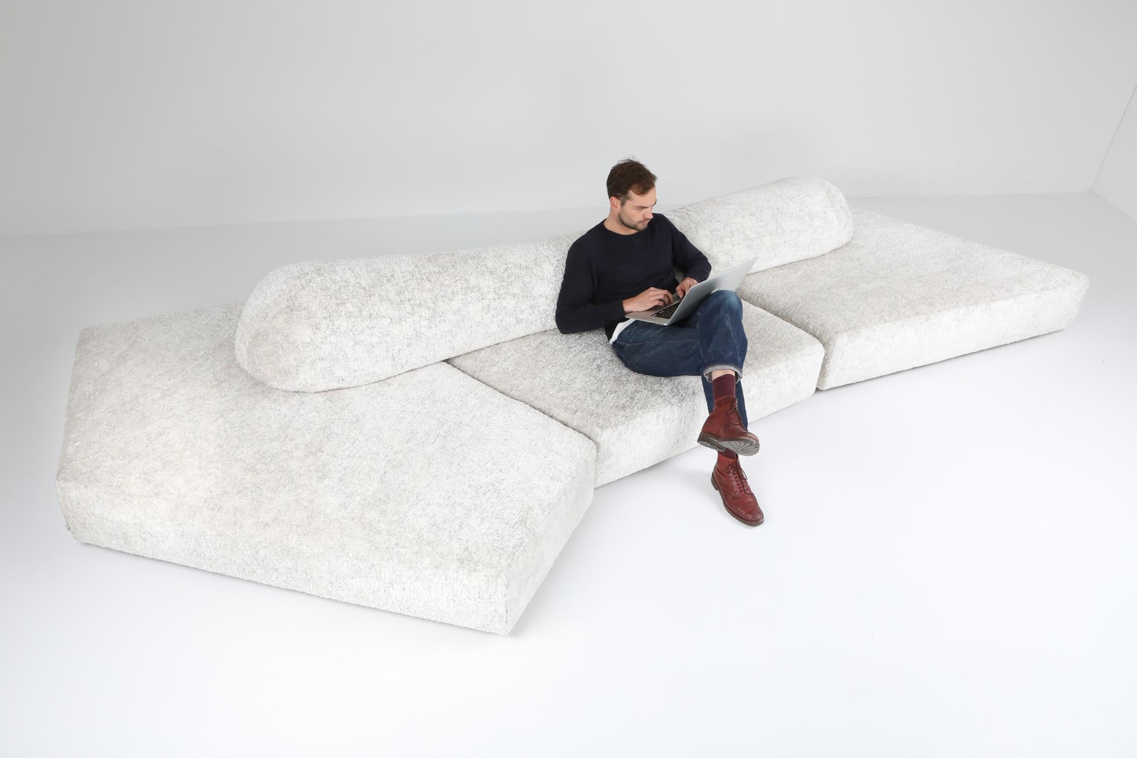 Foam Edra 'On the Rocks' sectional sofa by Francesco Binfare