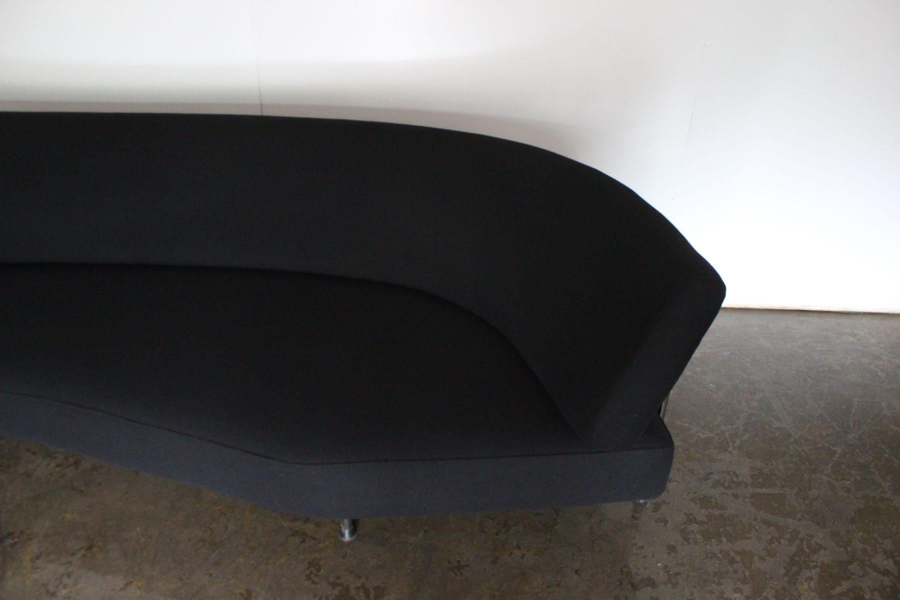 Edra Shark Sofa Chaise - In Jet Black Wool im Angebot 5