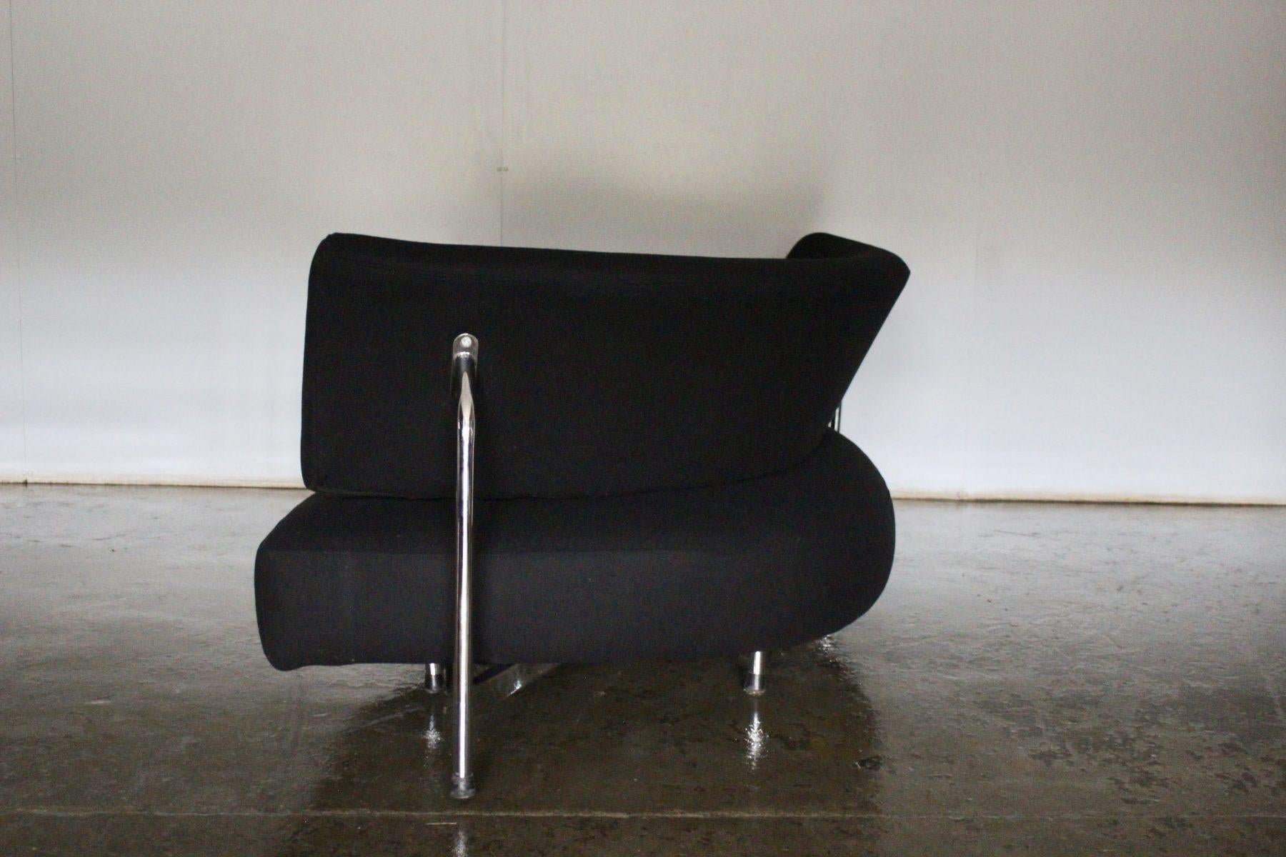 Edra Shark Canapé Chaise - En laine noir de jais Bon état - En vente à Barrowford, GB