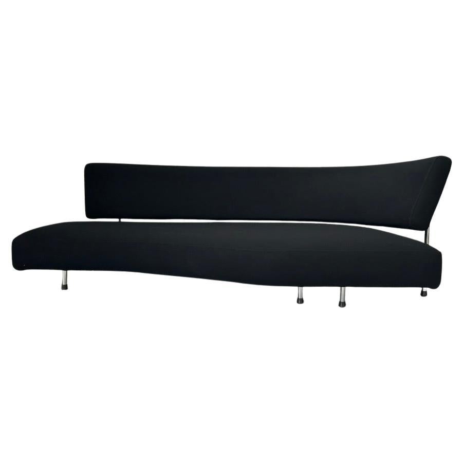 Canapé Chaise "Shark" d'Edra - En laine noir de jais