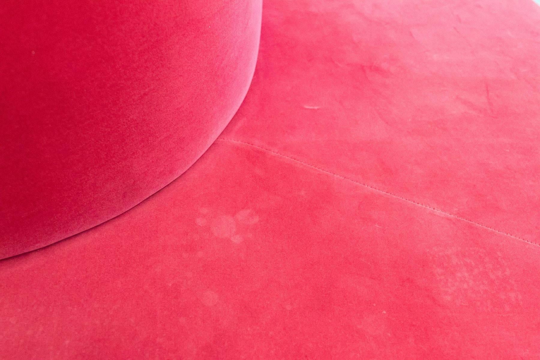 Rundes rotes Sofa „Tatlin“ von Edra, Italien, 1989 (Ende des 20. Jahrhunderts)