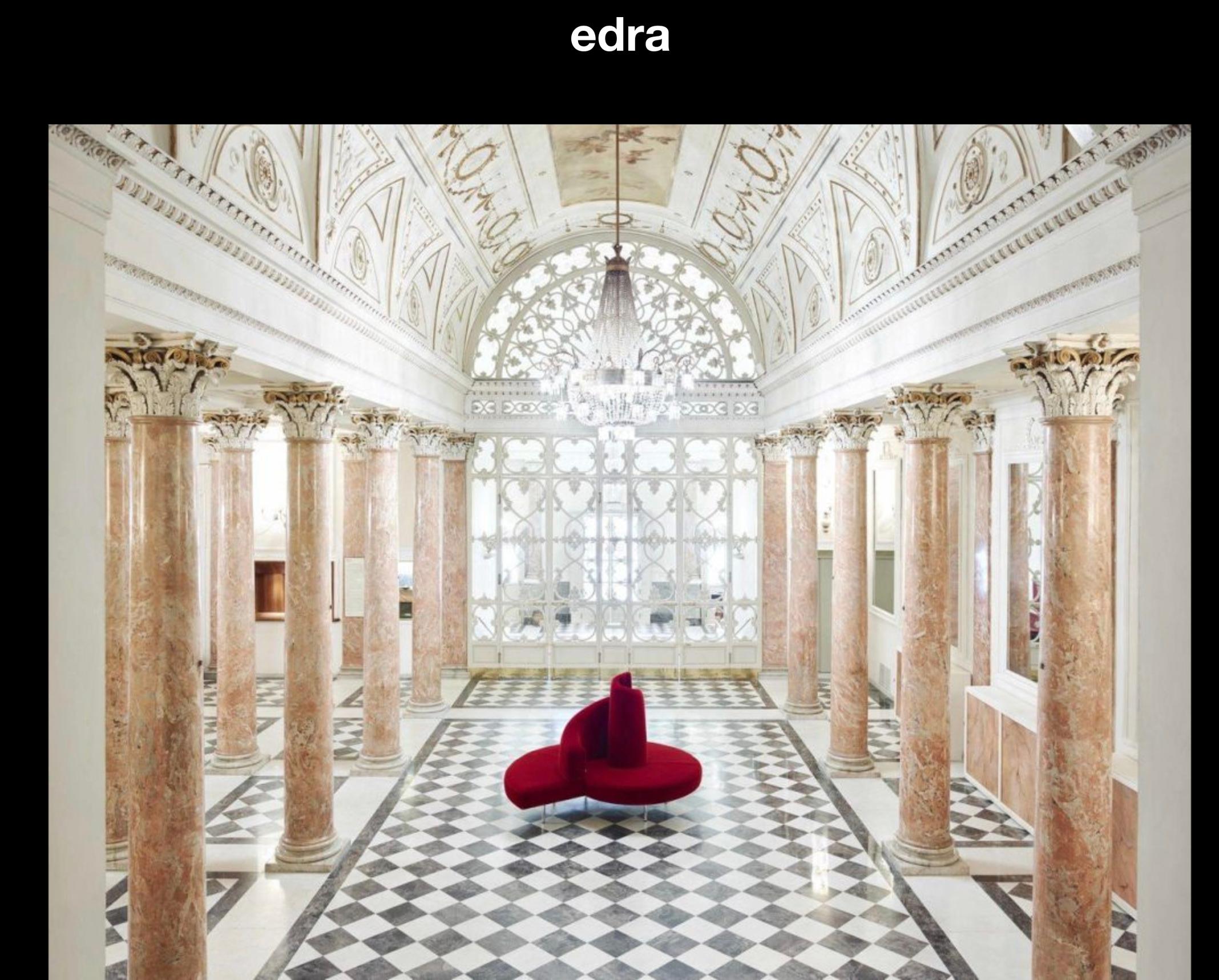 Edra Tatlin Sofa Loveseat by Mario Cananzi + Roberto Semprini, Red Velvet ITALY For Sale 2