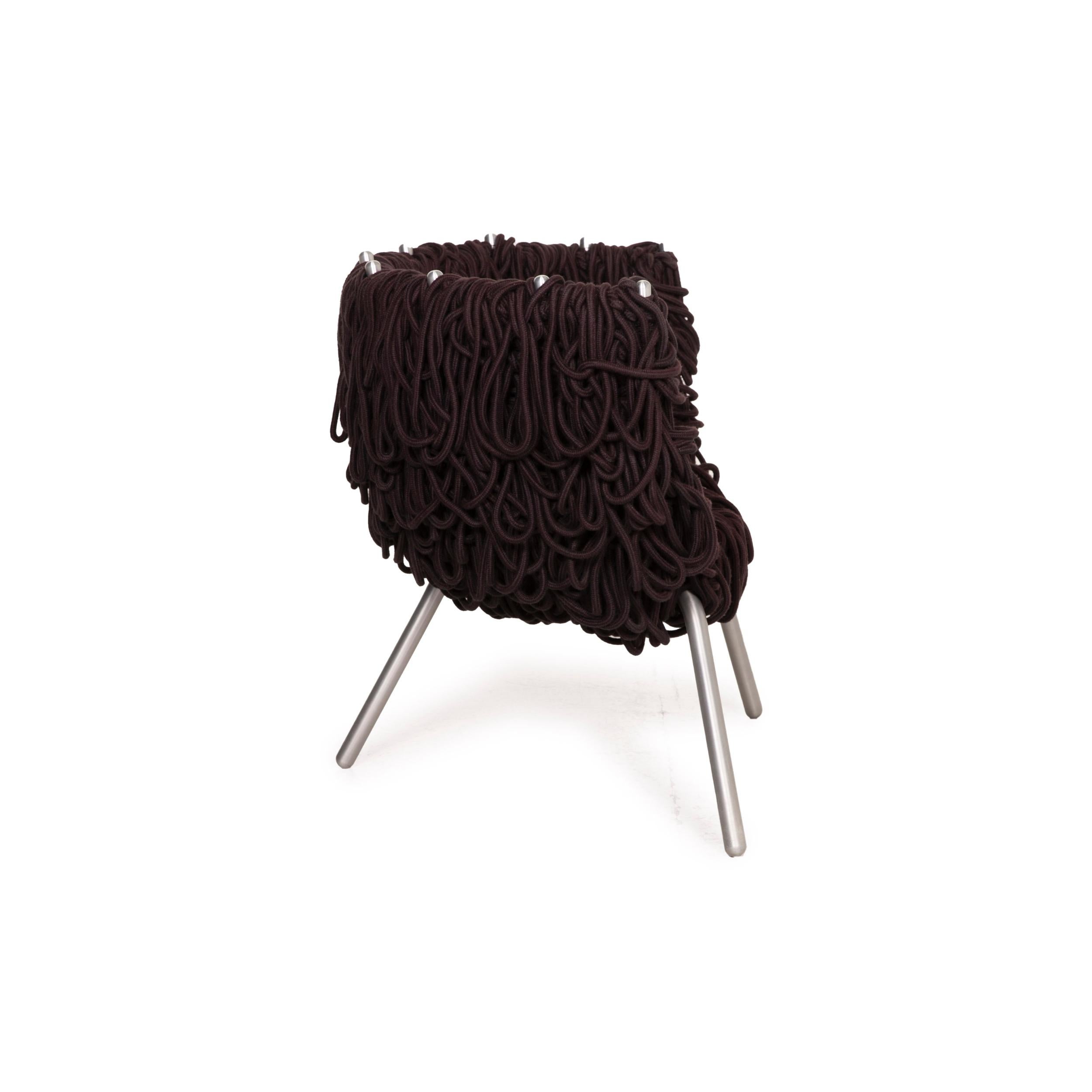 Edra Vermelha Fabric Armchair Brown Chair For Sale 1