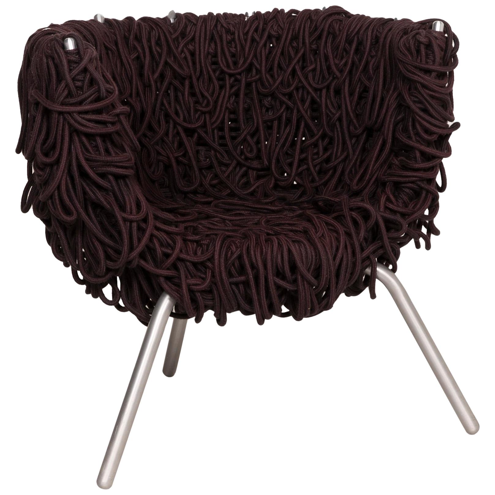 Edra Vermelha Fabric Armchair Brown Chair For Sale