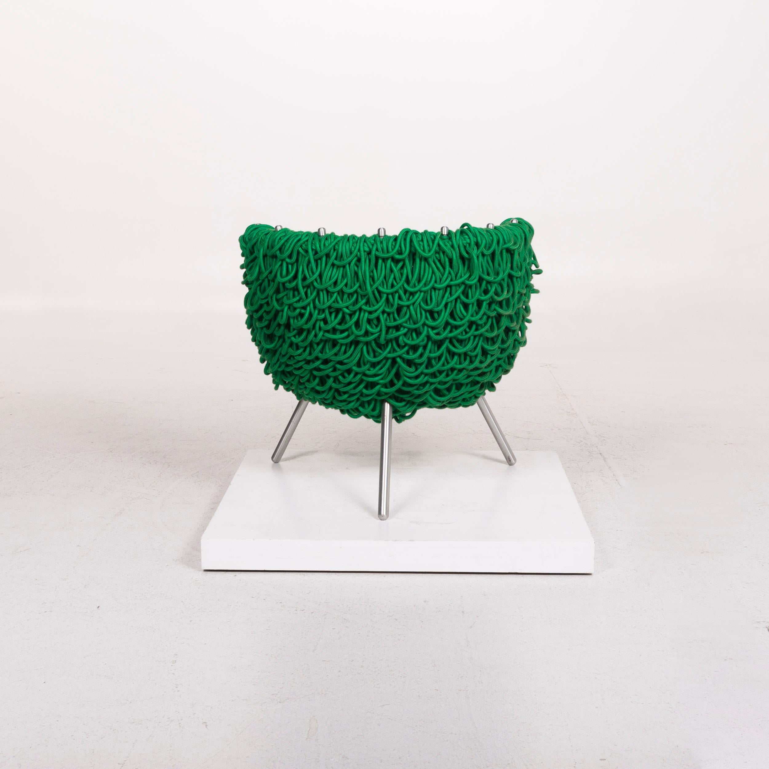 Edra Vermelha Fabric Armchair Set Green 2 Chair In Good Condition For Sale In Cologne, DE