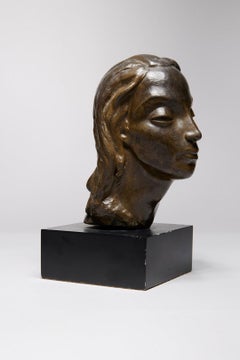 Keramikbüste einer Frau aus dem frühen 20. Jahrhundert, Künstler der Cleveland School