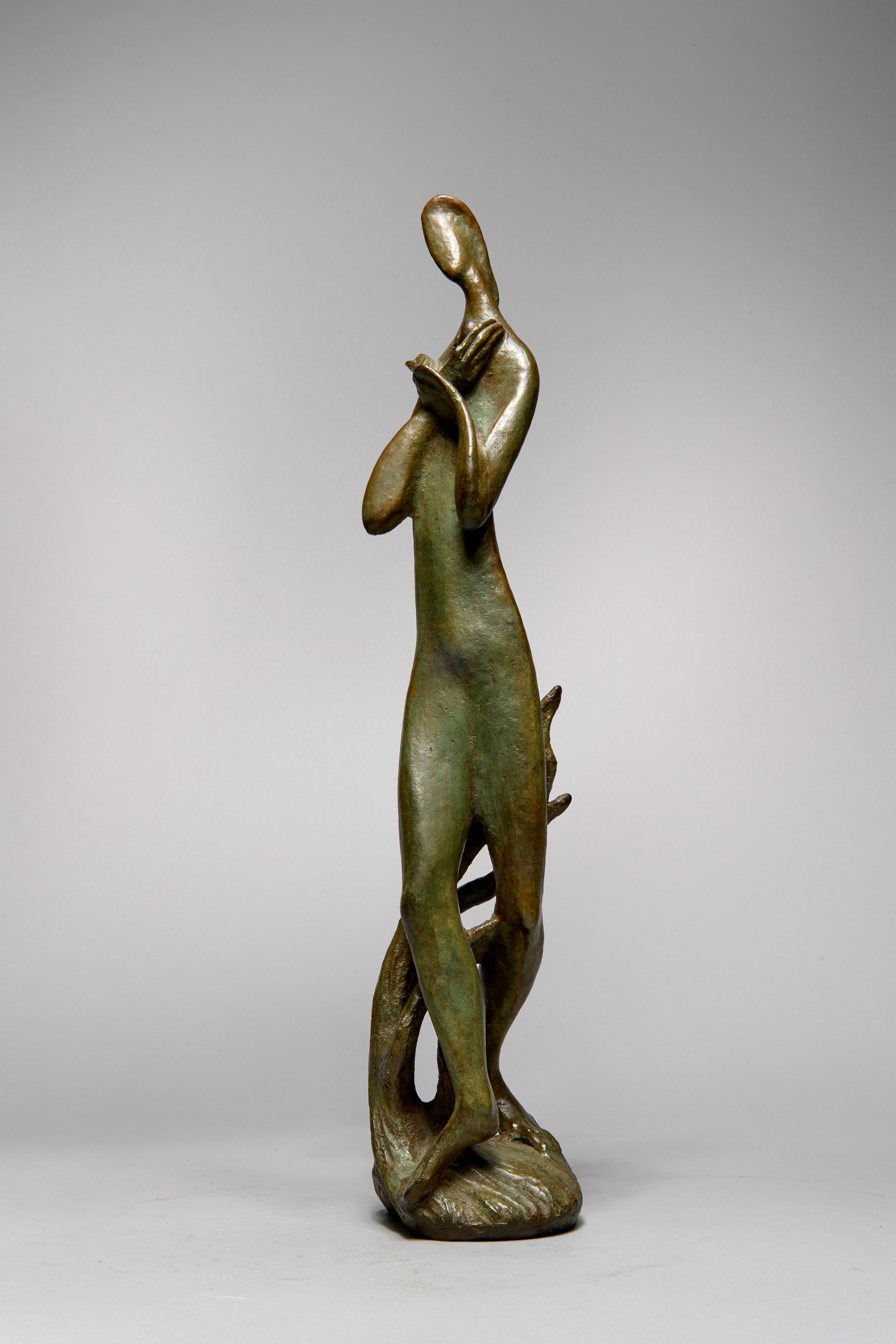 Vernal Equinox, figure de femme en bronze du 20e siècle, artiste de l'école de Cleveland