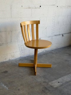 Sedia girevole Edsbyverken in legno di faggio, stile Mid-Century Modern
