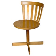 Edsbyverken Beechwood Swivel Chair Mid-Century Modern