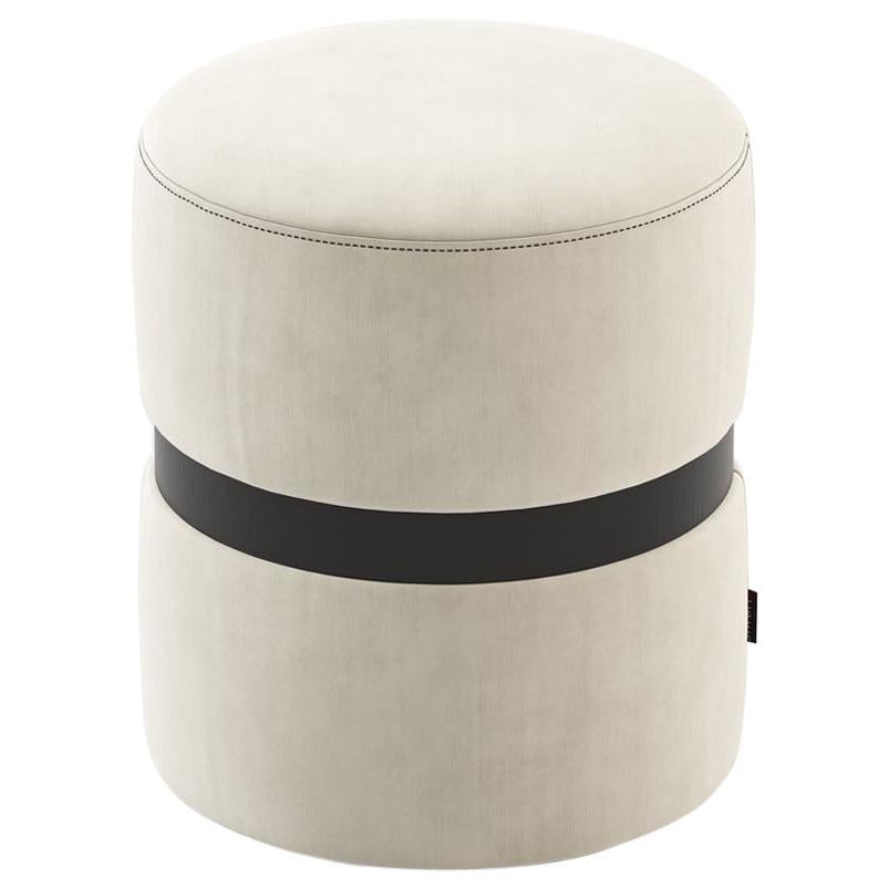 21st-century Contemporary pouf, with customisable Fabric by Laskasas For Sale
