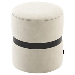 21st-century Contemporary pouf, with customizable Fabric