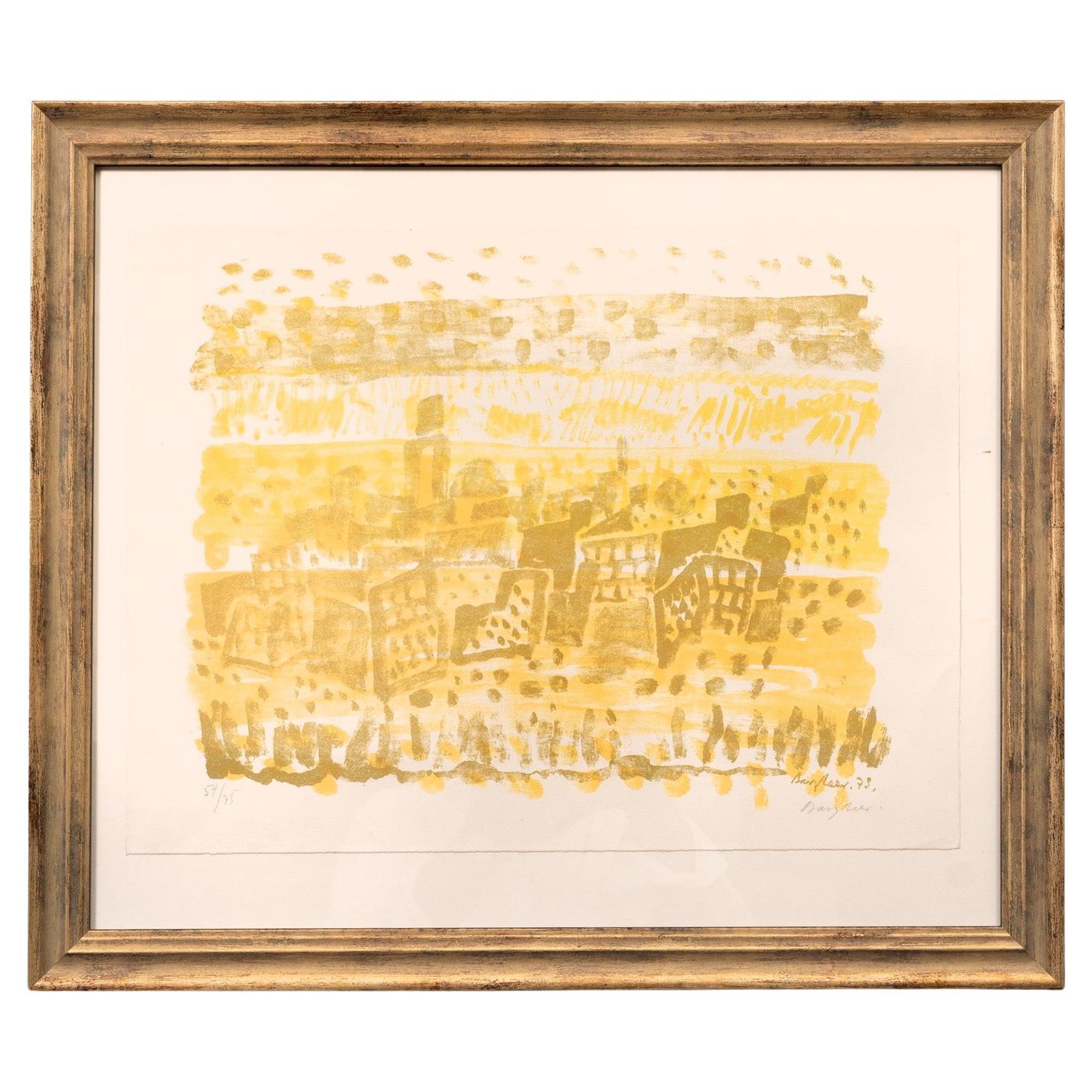 Eduard Bargheer "Cairo" 1966  Color lithograph on laid paper For Sale