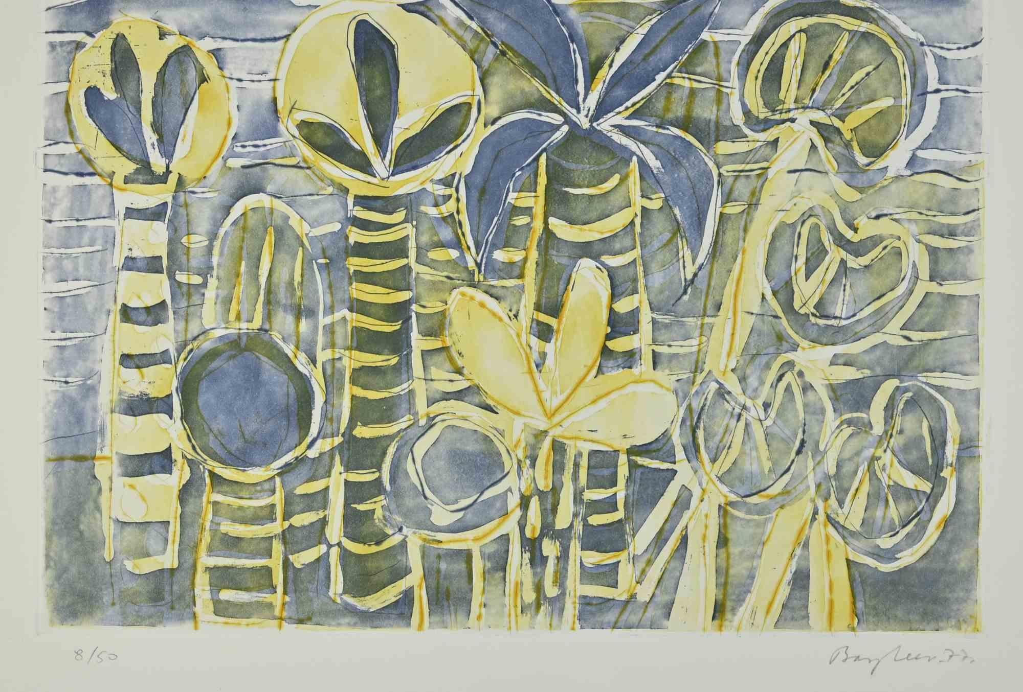 Jardines de Ischia - Grabado de Eduard Bargheer - 1977 en venta 1