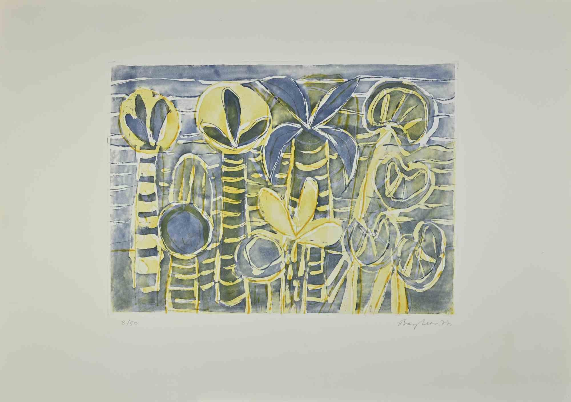 Jardines de Ischia - Grabado de Eduard Bargheer - 1977