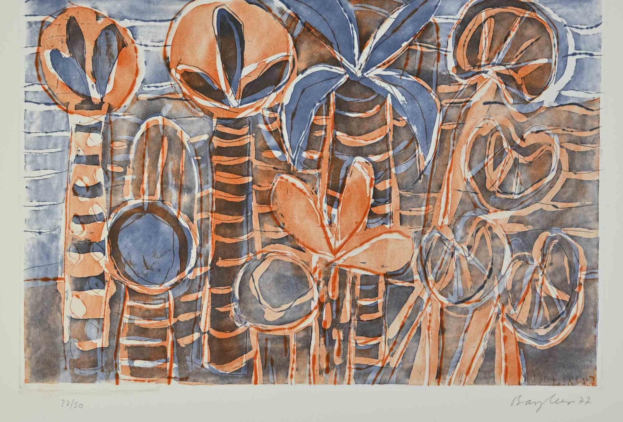 Palm Trees - Etching by Eduard Bargheer - 1977 For Sale 1