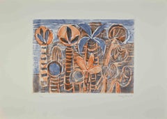 Palmeras - Grabado de Eduard Bargheer - 1977