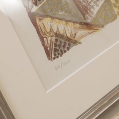 Eduard Bargheer "Village in the desert", 1973 Color lithograph on laid paper