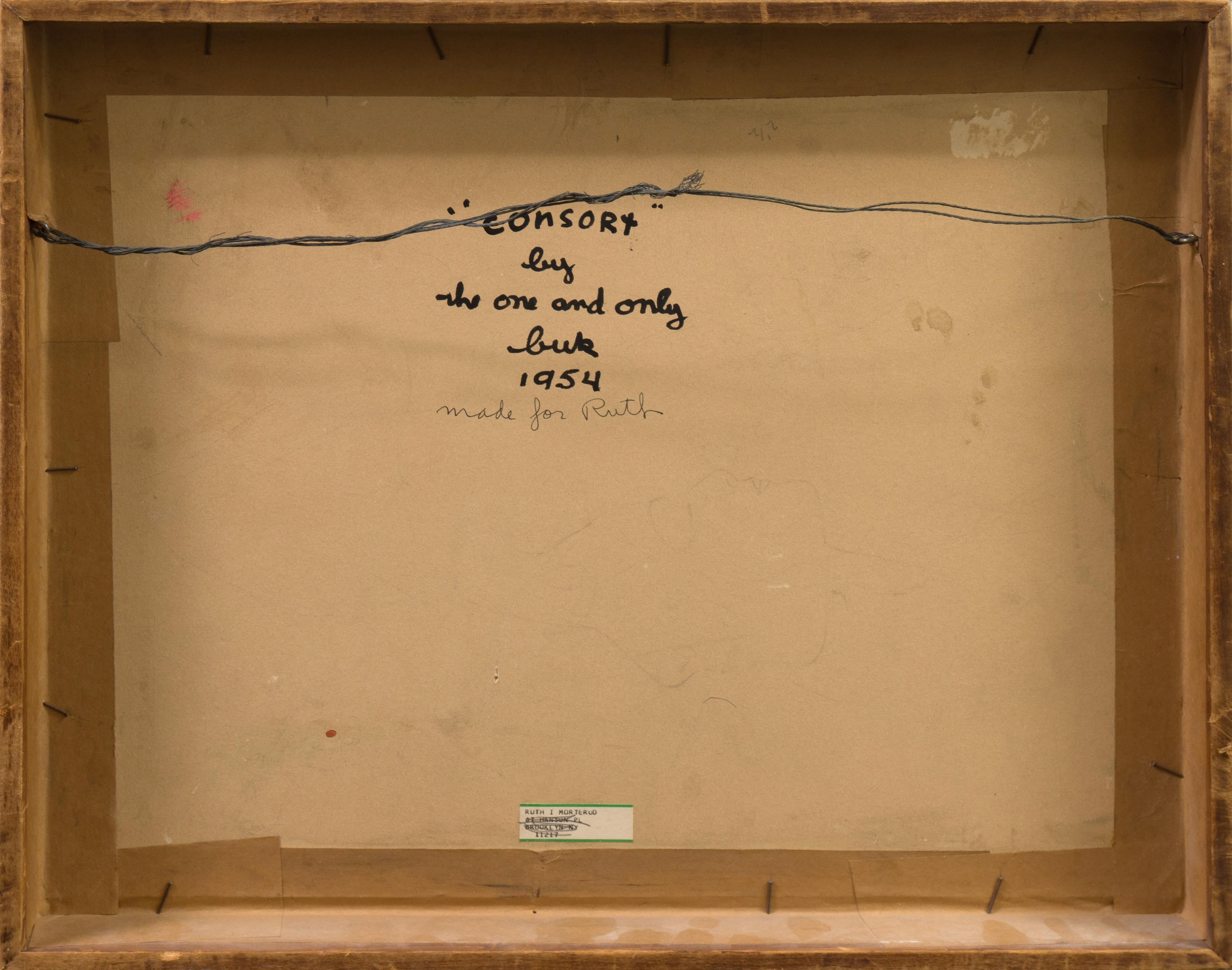 'Consort', aguada ecuestre modernista, AIC, artista de la WPA, Benezit en venta 5