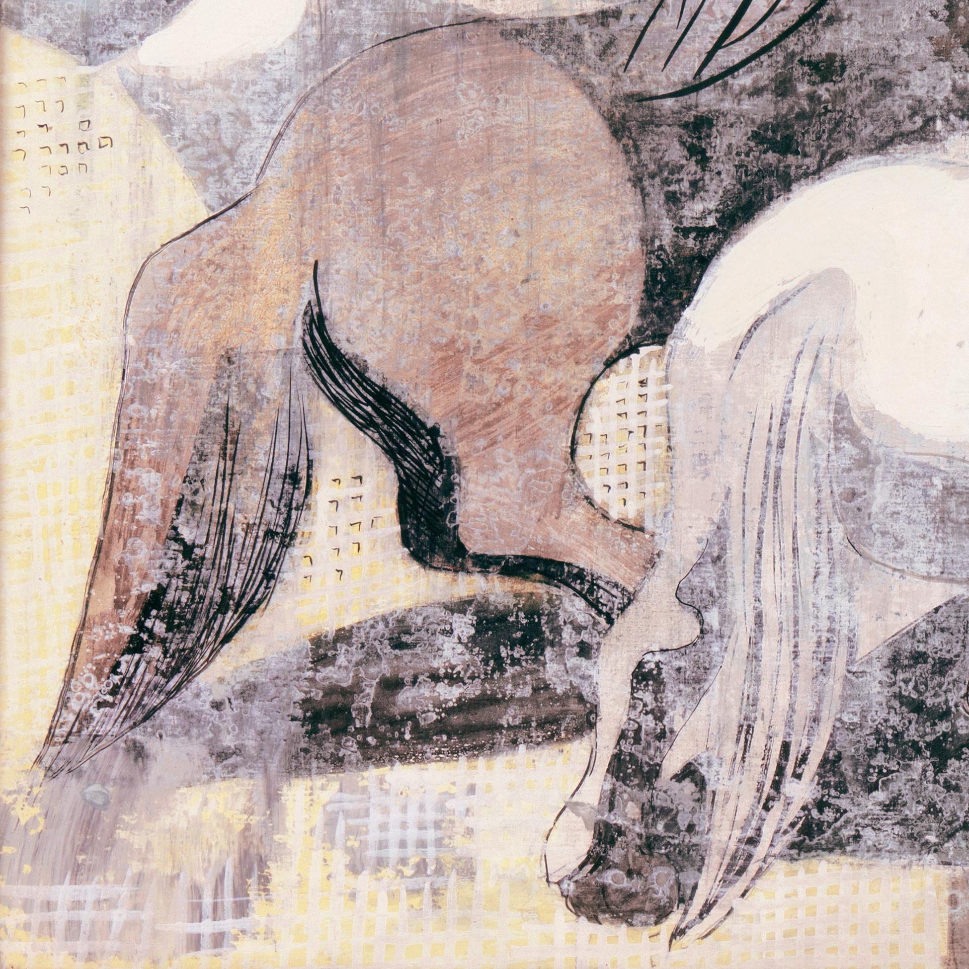 'Consort', Modernist Equestrian Gouache, AIC, WPA artist, Benezit - Art Deco Painting by Eduard Buk Ulreich