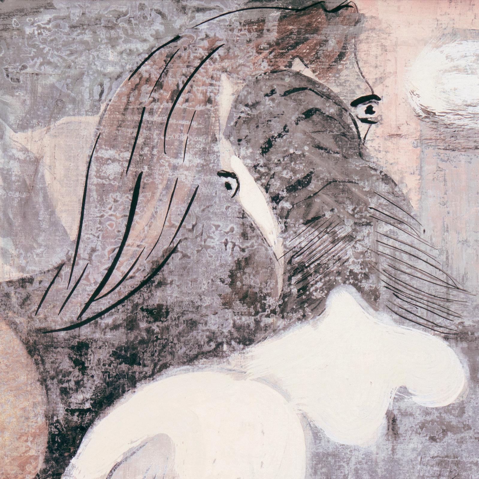 'Consort', Modernist Equestrian Gouache, AIC, WPA artist, Benezit For Sale 4