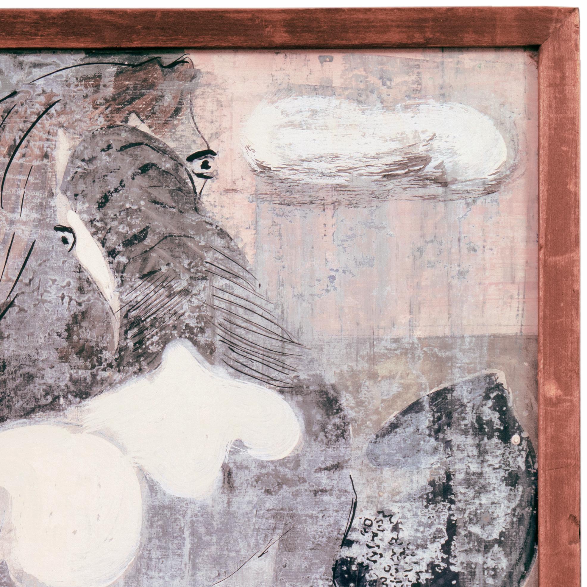 'Consort', Modernist Equestrian Gouache, AIC, WPA artist, Benezit For Sale 5