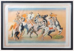 Eduard Buk Ulreich (1889-1962) - Lithographie de l'école américaine, Arizona Cowboys
