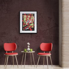 Composizione geometrica #3 (Arte 3D, Op-Art, Rosso, Strisce, ~74% di sconto sul prezzo di listino)